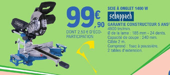 E.Leclerc SCIE À ONGLET 1400 W offre