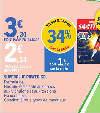 E.Leclerc SUPERGLUE POWER GEL offre