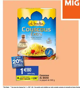 Migros Couscous Al Badia offre