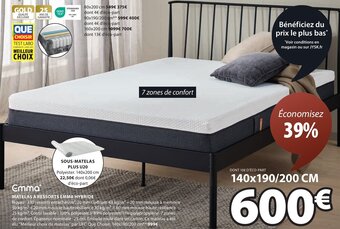 JYSK MATELAS À RESSORTS EMMA HYBRIDE offre