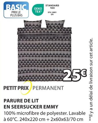 JYSK PARURE DE LIT EN SEERSUCKER EMMY offre