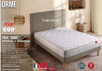 E.Leclerc PACK "ORME" Matelas + Sommier offre