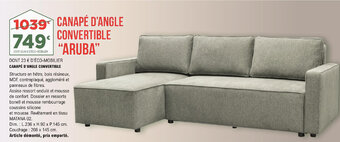 E.Leclerc CANAPÉ D'ANGLE CONVERTIBLE offre