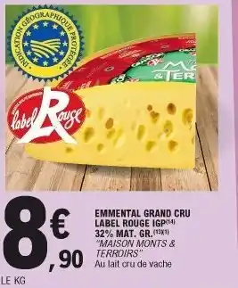 E.Leclerc Emmental grand cru label rouge IGP offre