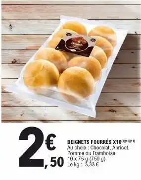 E.Leclerc Beignets Fourrés X10 offre