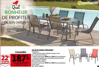 Auchan Salon De jardin 6 Personnes offre