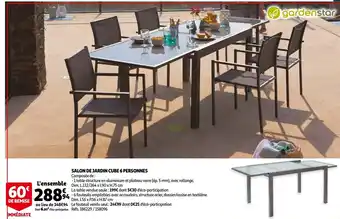 Auchan Salon de jardin Cube 6 Personnes offre