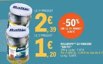 E.Leclerc Rollmops Au Vinaigre Baltic offre