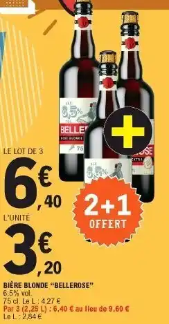 E.Leclerc Bière Blonde Bellerose offre
