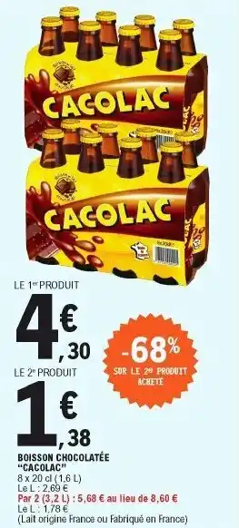 Boisson Chocolatée Cacolac