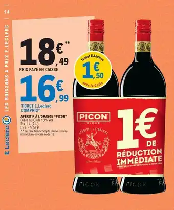 E.Leclerc Apéritif À L'Orange Picon offre