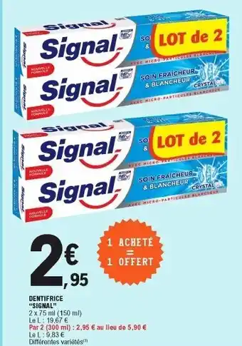 Dentifrice Signal