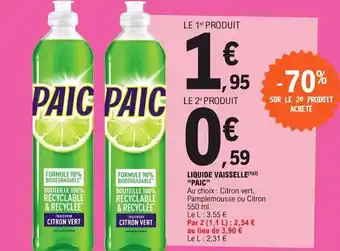 E.Leclerc Liquide Vaisselle Paic offre
