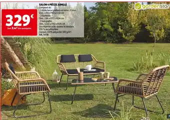 Auchan Salon 4 pièces Jungle offre