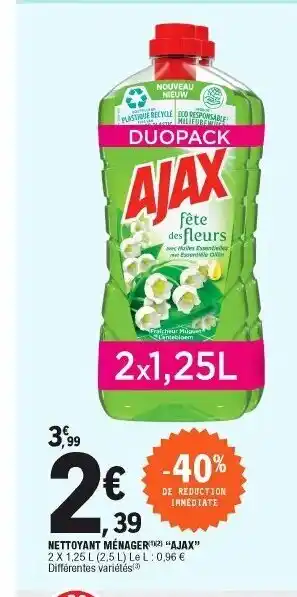 E.Leclerc Nettoyant Ménager Ajax offre