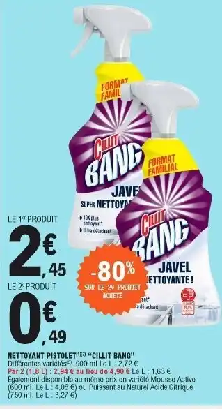 E.Leclerc Nettoyant Pistolet Cillit Bang offre