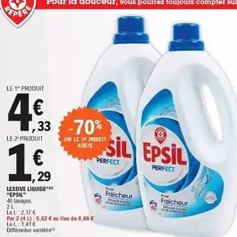 E.Leclerc Lessive Liquide Epsil offre