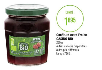 Confiture extra Fraise CASINO BIO