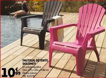 Auchan Fauteuil détente Dolomiti offre