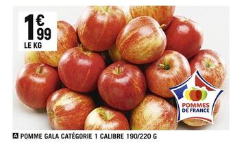 Spar Pomme gala catégorie 1 calibre 190/220 g offre