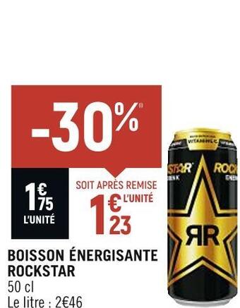 Petit Casino Rockstar boisson énergisante offre