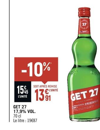 Petit Casino Get 27 get 27 17,9% vol offre
