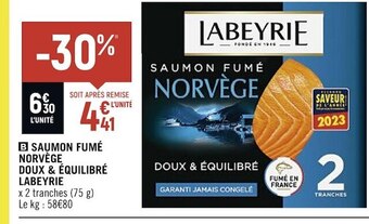Petit Casino Labeyrie saumon fumé norvège doux & équilibré offre