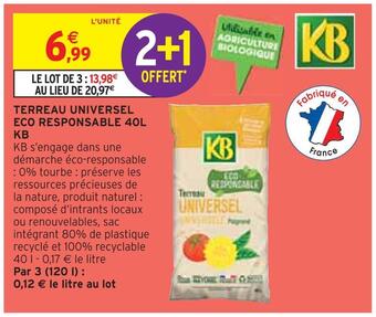 Intermarché Kb terreau universel eco responsable 40l offre