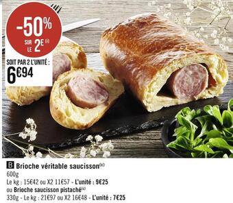 Casino Supermarchés Brioche véritable saucisson offre