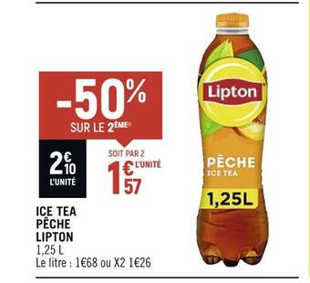 Spar Lipton ice tea pêche offre