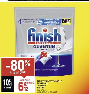 Spar Finish tablettes lave-vaisselle powerball quantum offre