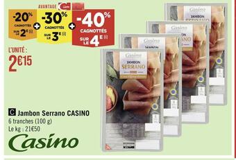 Casino Hyperfrais Casino jambon serrano offre