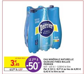 Intermarché Perrier eau minérale naturelle gazeuse fines bulles offre