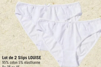 Casino Supermarchés Lot de 2 Slips LOUISE 95% offre