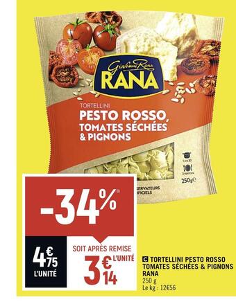 Petit Casino Rana tortellini pesto rosso tomates séchées & pignons offre