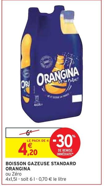 Intermarché Orangina boisson gazeuse standard offre