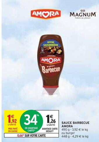 Intermarché Amora sauce barbecue offre
