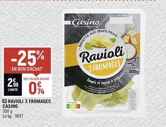 Casino ravioli 3 fromages