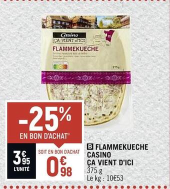 Spar Casino ça vient d’ici flammekueche offre
