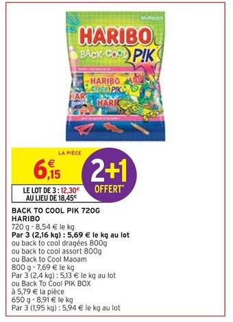 Intermarché Haribo back to cool pik 720g offre