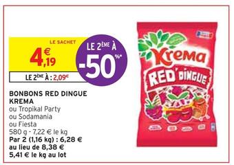Intermarché Krema bonbons red dingue offre