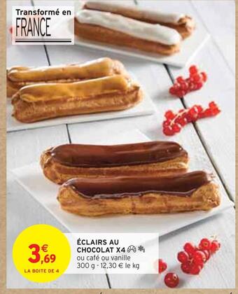 Intermarché Éclairs au chocolat x4 offre