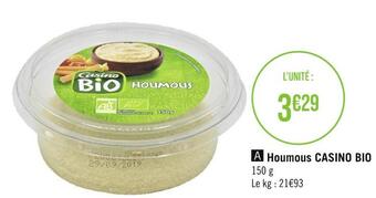 Casino Hyperfrais Casino bio houmous offre