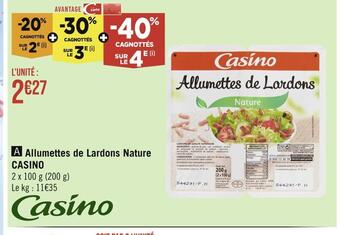 Casino allumettes de lardons nature