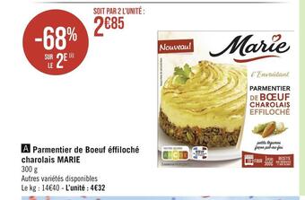 Casino Hyperfrais Marie parmentier de boeuf éffiloché charolais offre