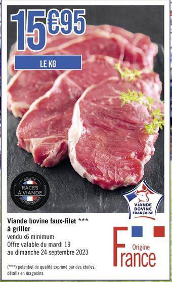 Casino Hyperfrais Viande bovine faux-filet à griller offre