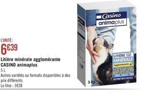 Casino litière minérale agglomérante animaplus
