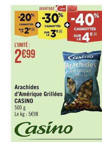 Casino arachides d’amérique grillées