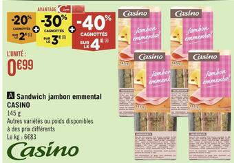Casino sandwich jambon emmental