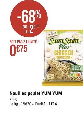 Casino Hyperfrais Yum yum nouilles poulet offre